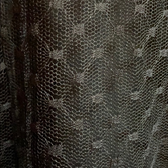 Zara Black Mid Length Skirt With Lace Overlay - Picture 3 of 5